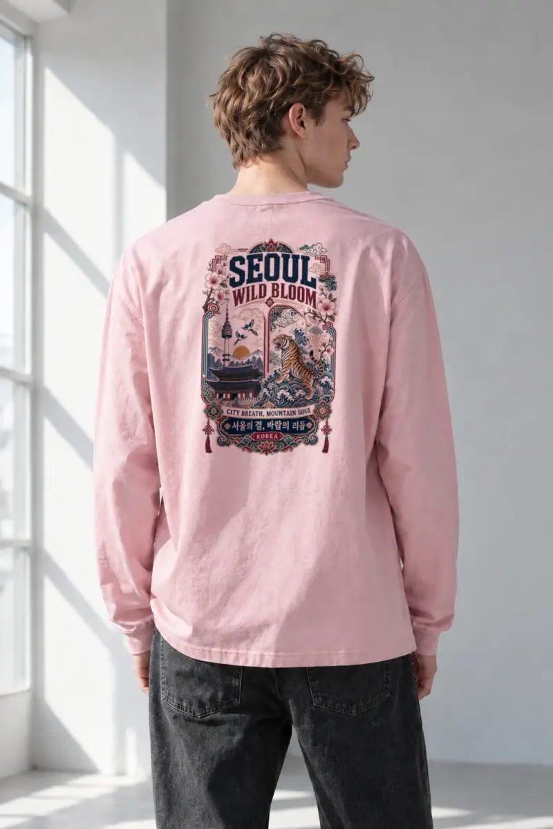 “Wild Bloom Seoul” Unisex Longsleeve T-shirt | Gildan 2400