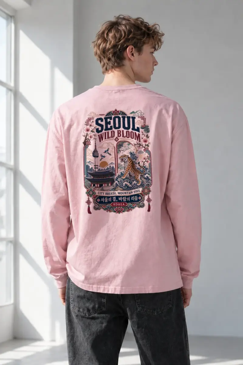 "Wild Bloom Seoul" Unisex Longsleeve T-shirt | Gildan 2400