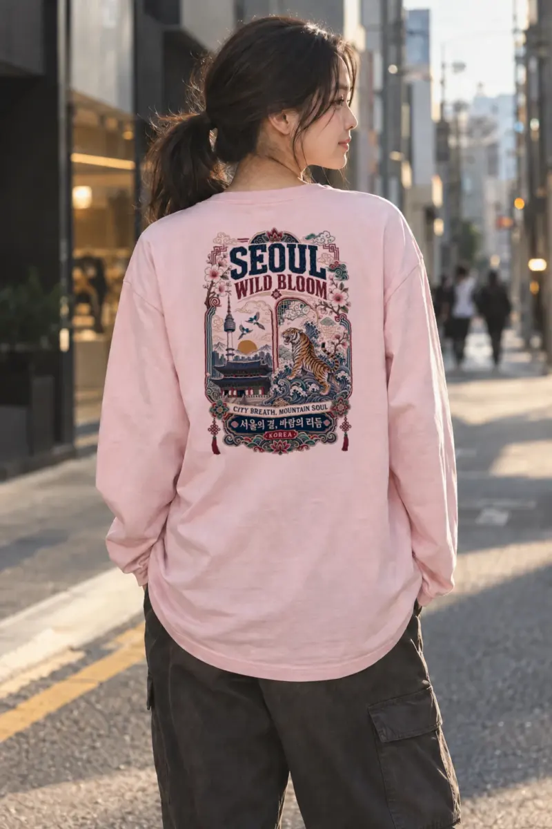 "Wild Bloom Seoul" Unisex Longsleeve T-shirt | Gildan 2400