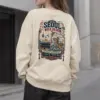 "Wild Bloom Seoul" Unisex Sponge Fleece Crewneck Sweatshirt | Bella + Canvas 3901