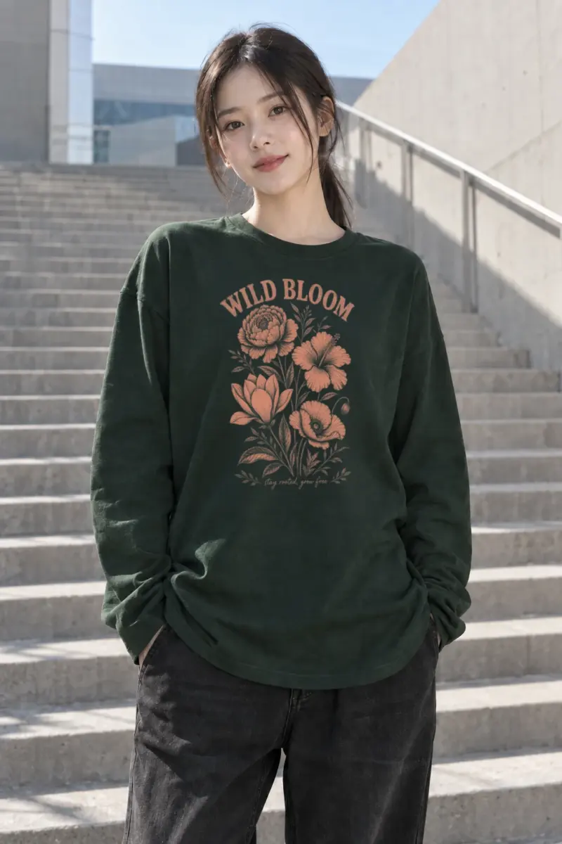 “Wild Bloom” Unisex Longsleeve T-shirt | Gildan 2400