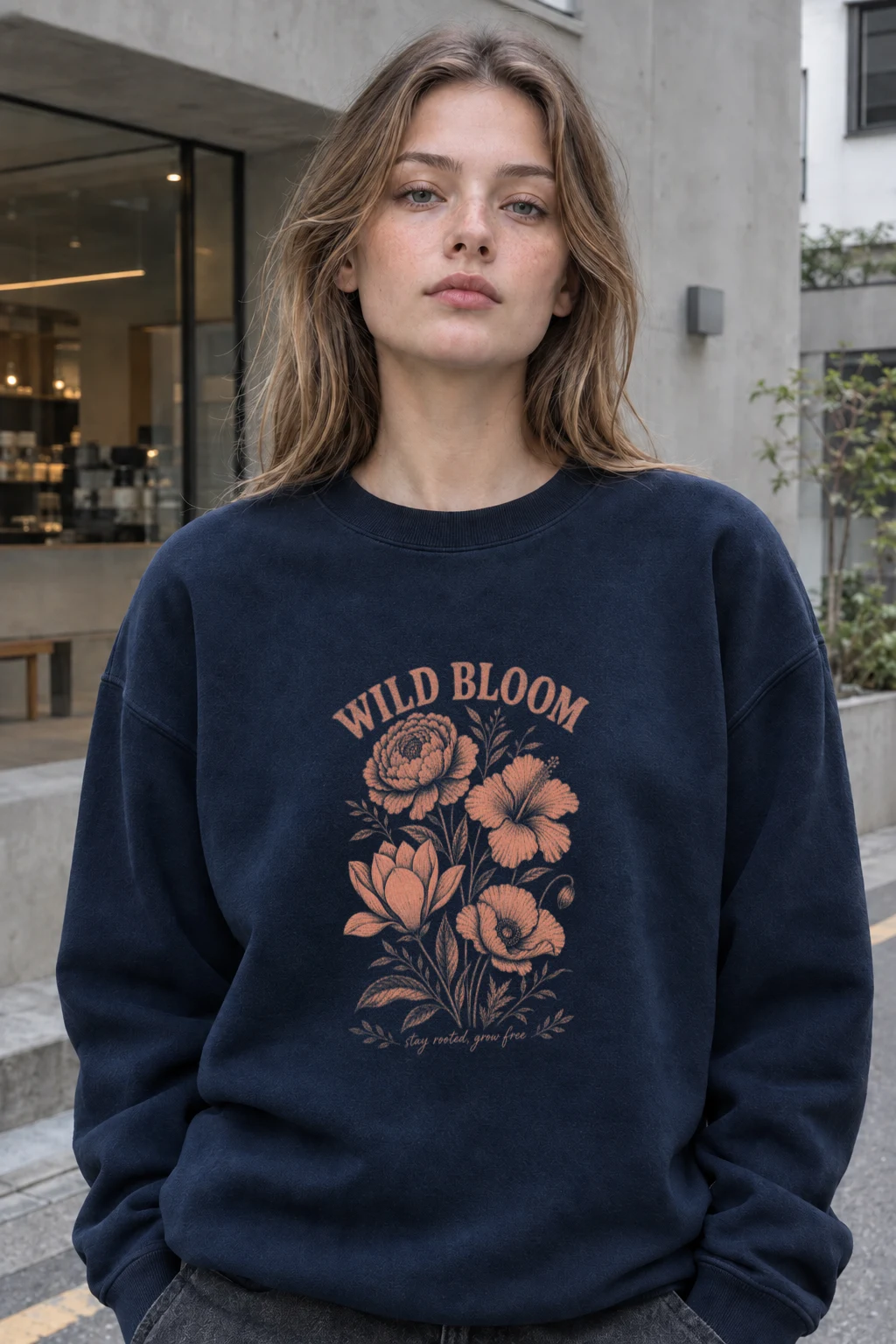 "Wild Bloom" Unisex Sponge Fleece Crewneck Sweatshirt | Bella + Canvas 3901