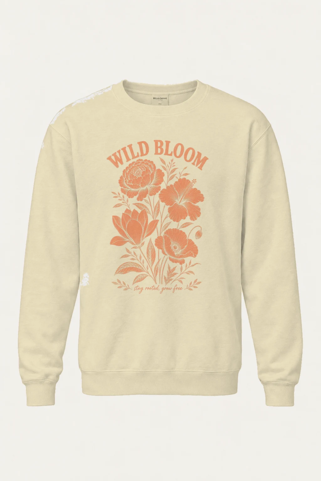 "Wild Bloom" Unisex Sponge Fleece Crewneck Sweatshirt | Bella + Canvas 3901
