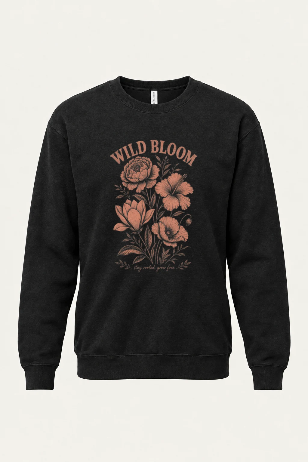 "Wild Bloom" Unisex Sponge Fleece Crewneck Sweatshirt | Bella + Canvas 3901
