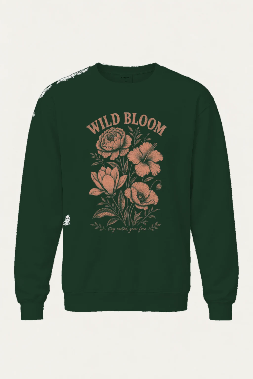 "Wild Bloom" Unisex Sponge Fleece Crewneck Sweatshirt | Bella + Canvas 3901