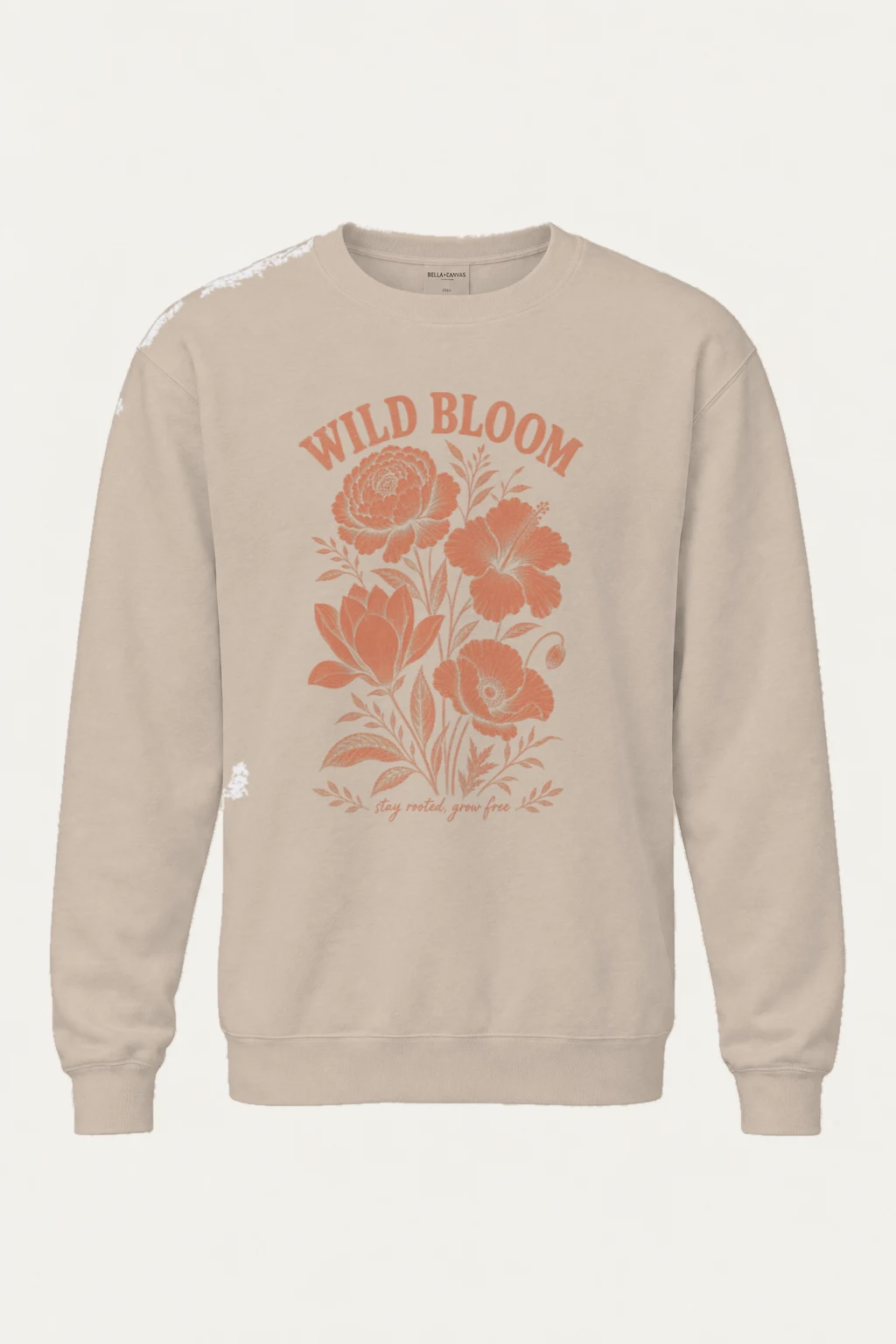 "Wild Bloom" Unisex Sponge Fleece Crewneck Sweatshirt | Bella + Canvas 3901