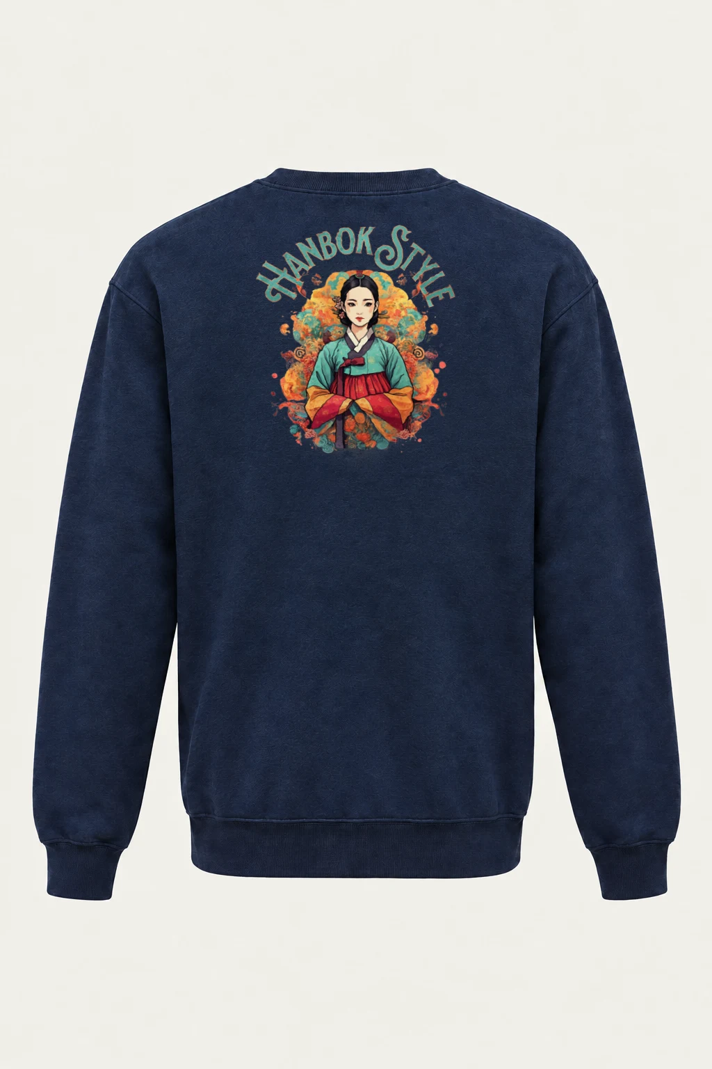 "Wild Flower Hanbok" Heavy Blend Unisex Crewneck Sweatshirt | Gildan 18000