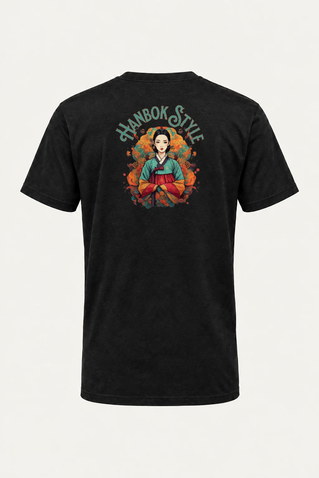 "Wild Flower Hanbok" Heavyweight Unisex Crewneck T-shirt | Gildan 5000