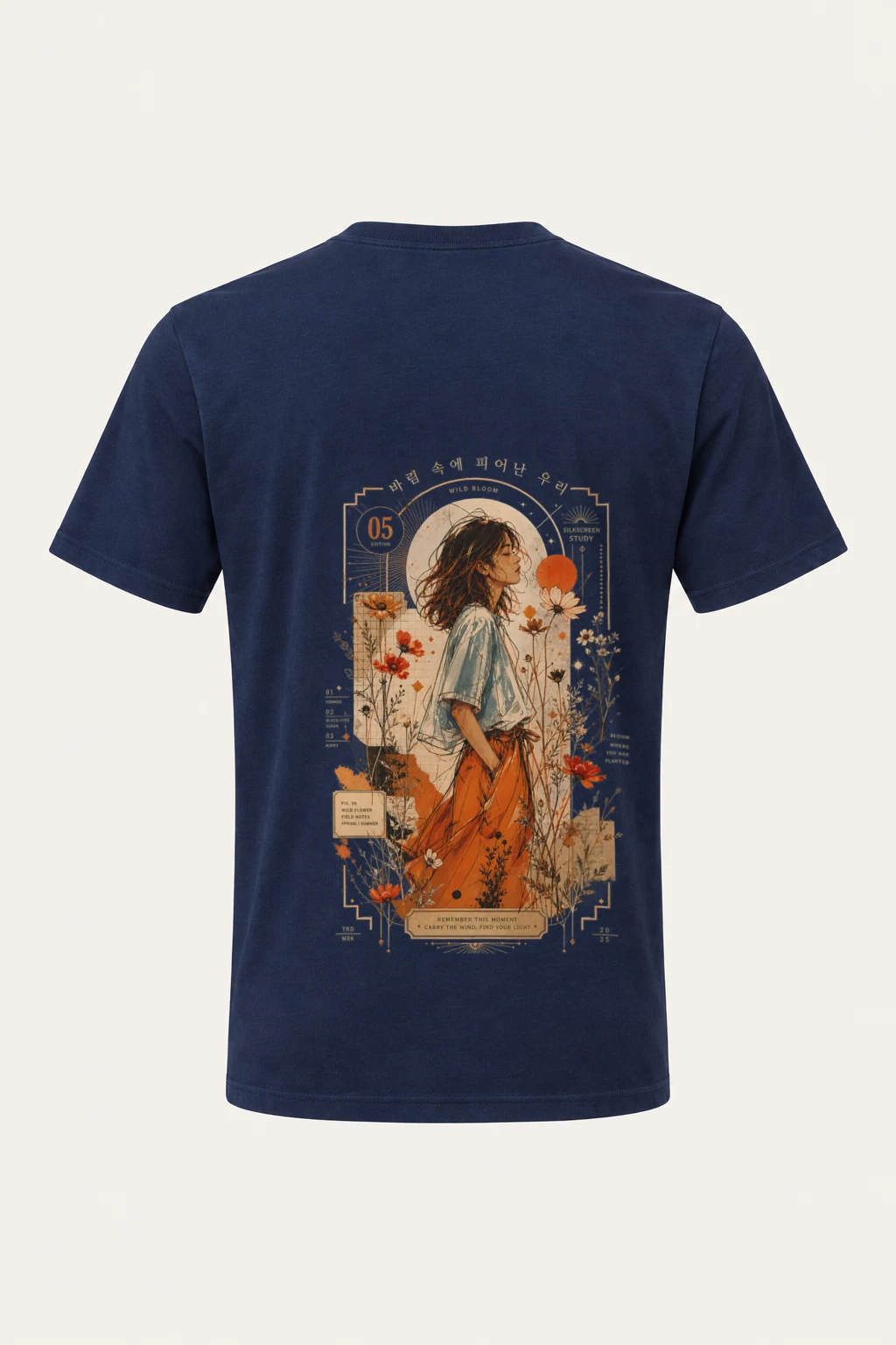 "Wild Flower Moment" Heavyweight Unisex Crewneck T-shirt | Gildan 5000