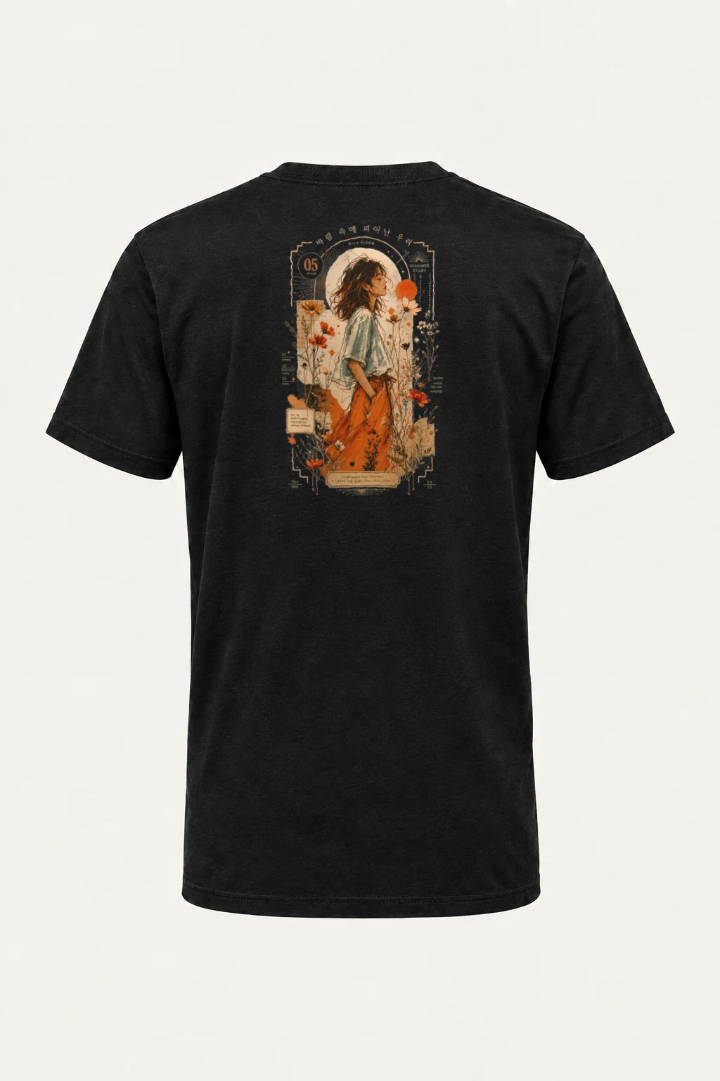 "Wild Flower Moment" Heavyweight Unisex Crewneck T-shirt | Gildan 5000