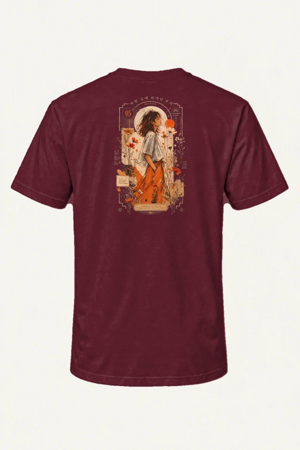 "Wild Flower Moment" Heavyweight Unisex Crewneck T-shirt | Gildan 5000