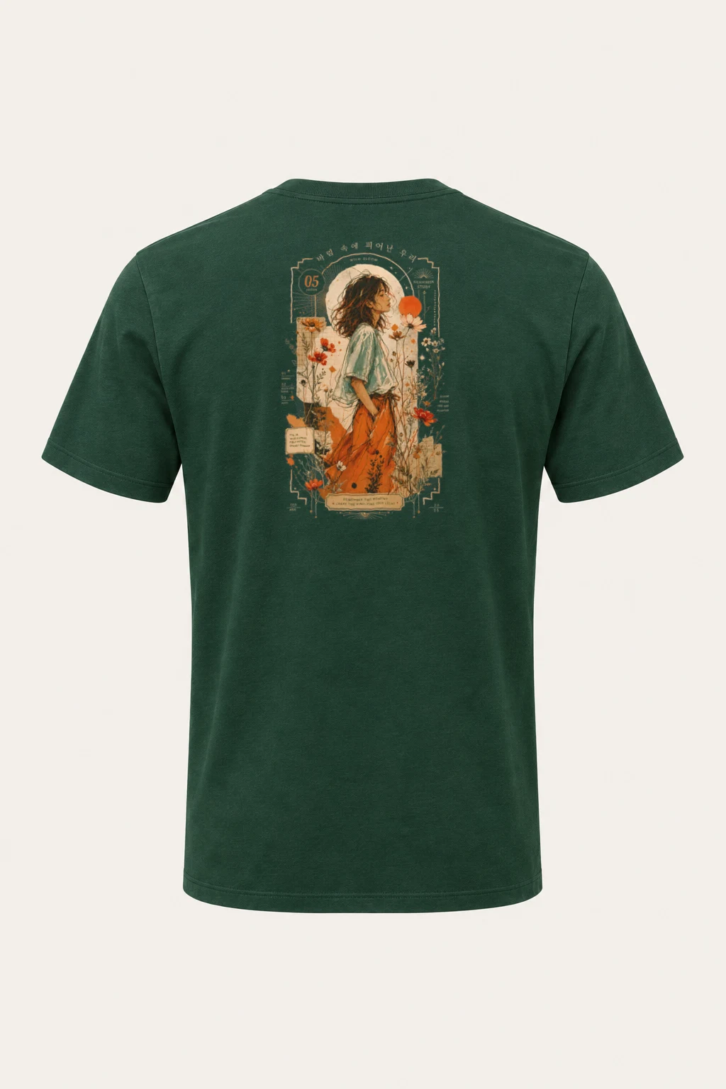 "Wild Flower Moment" Heavyweight Unisex Crewneck T-shirt | Gildan 5000