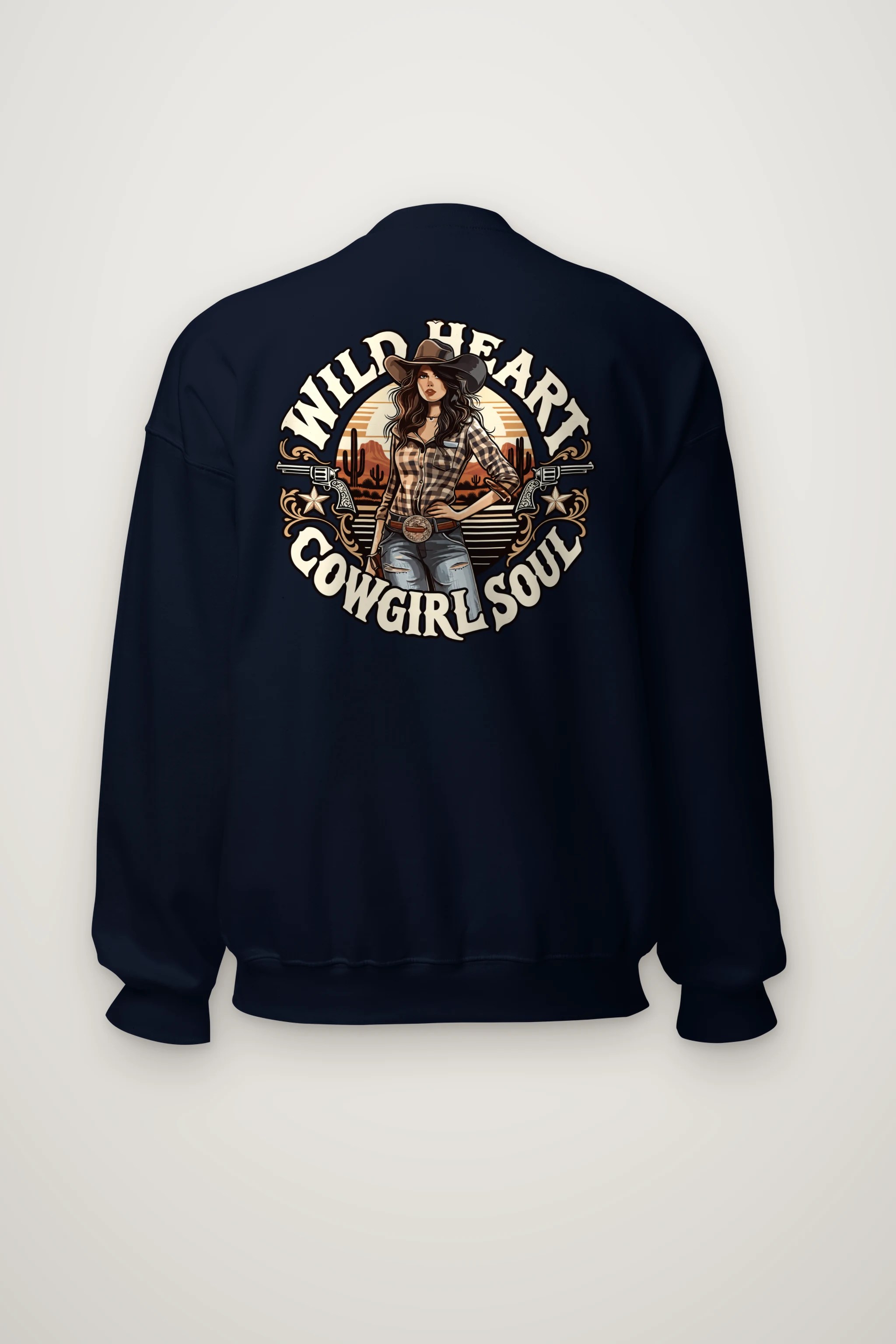 "Wild Heart Cowgirl Soul" Heavy Blend Unisex Crewneck Sweatshirt
