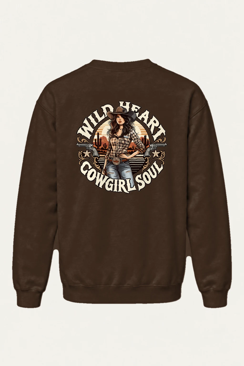 "Wild Heart Cowgirl Soul" Heavy Blend Unisex Crewneck Sweatshirt | Gildan 18000