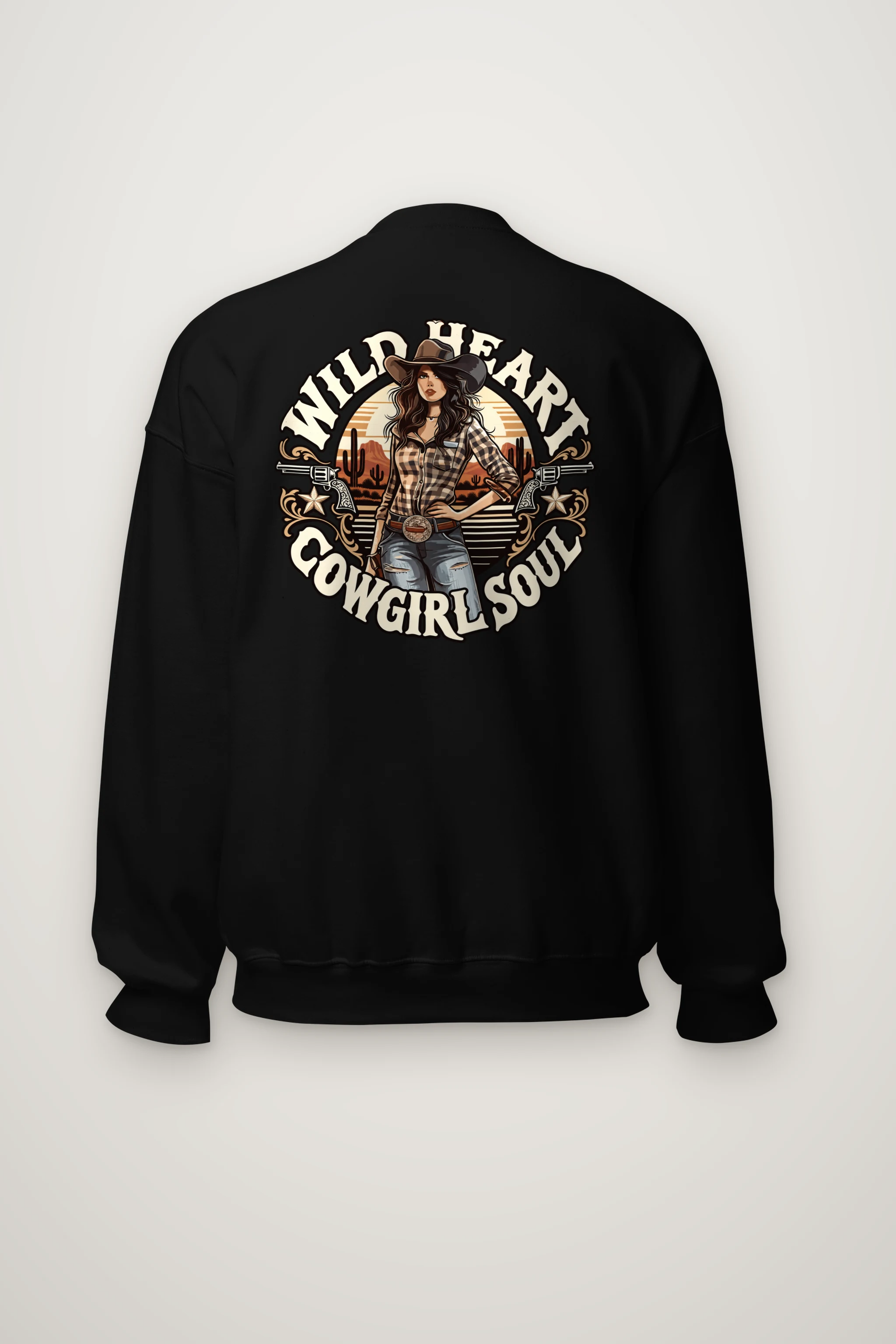 "Wild Heart Cowgirl Soul" Heavy Blend Unisex Crewneck Sweatshirt