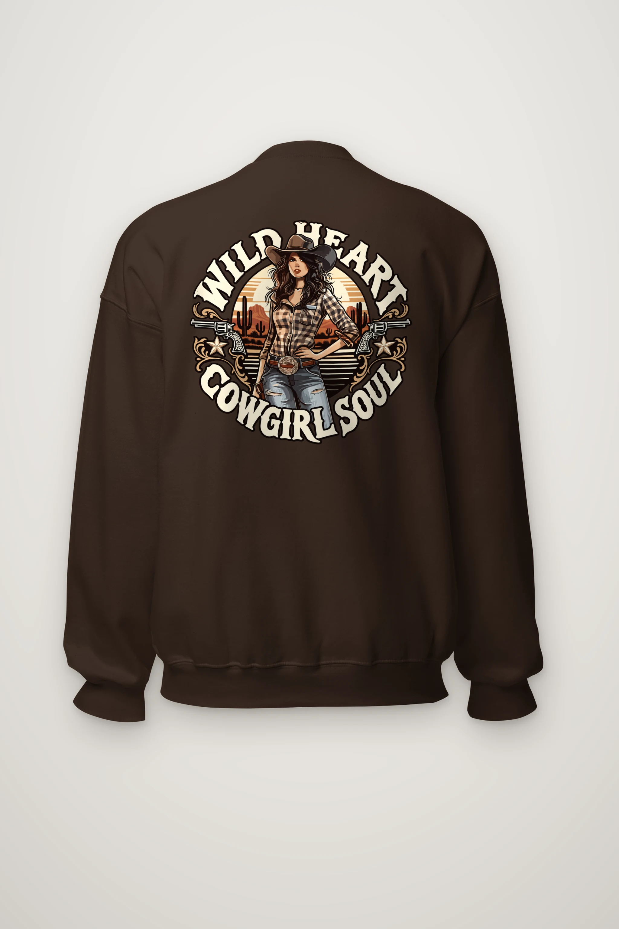 "Wild Heart Cowgirl Soul" Heavy Blend Unisex Crewneck Sweatshirt