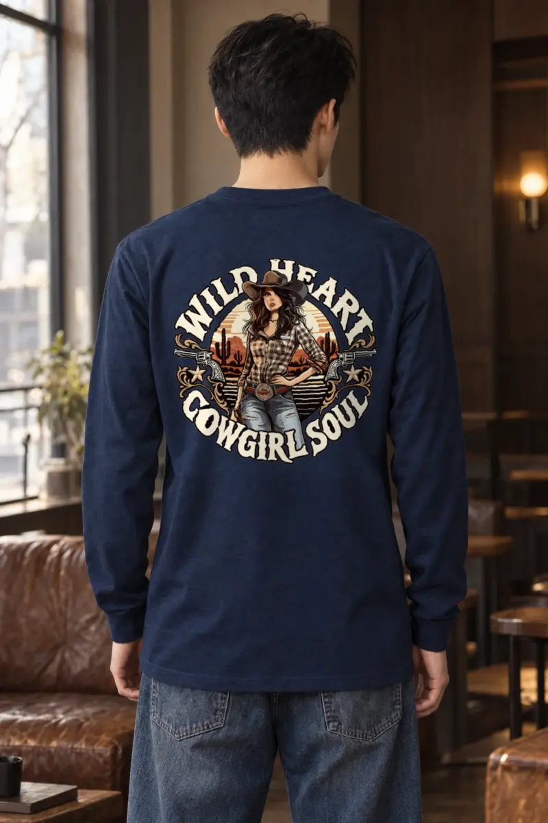 "Wild Heart Cowgirl Soul" Unisex Longsleeve T-shirt