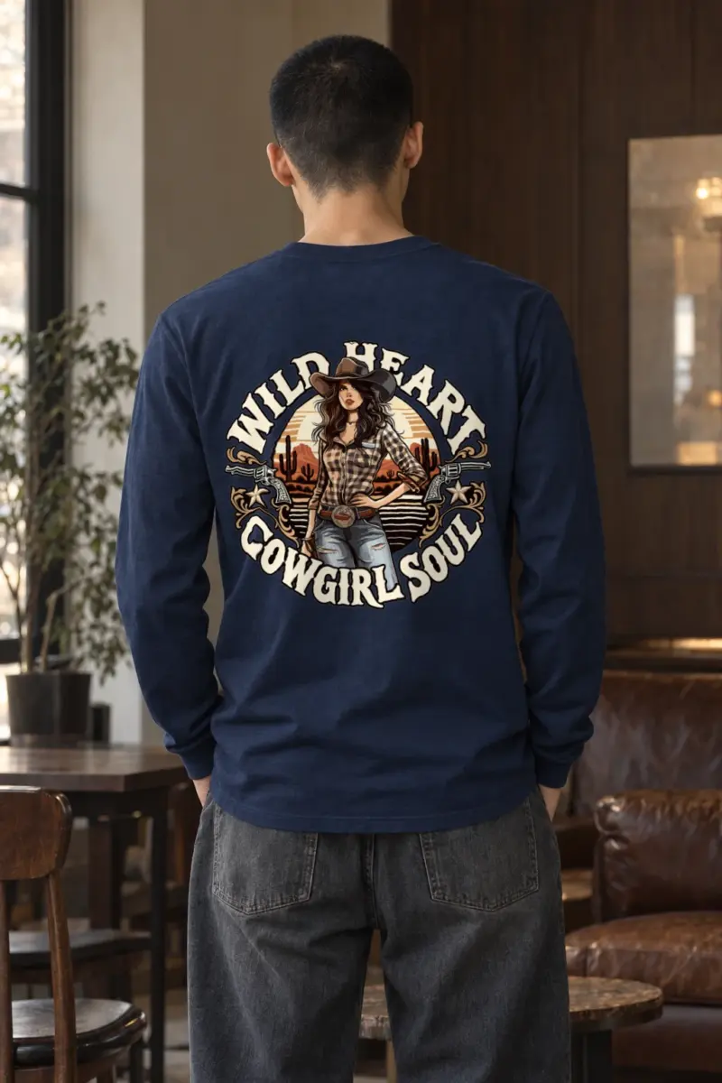 "Wild Heart Cowgirl Soul" Unisex Longsleeve T-shirt | Gildan 2400