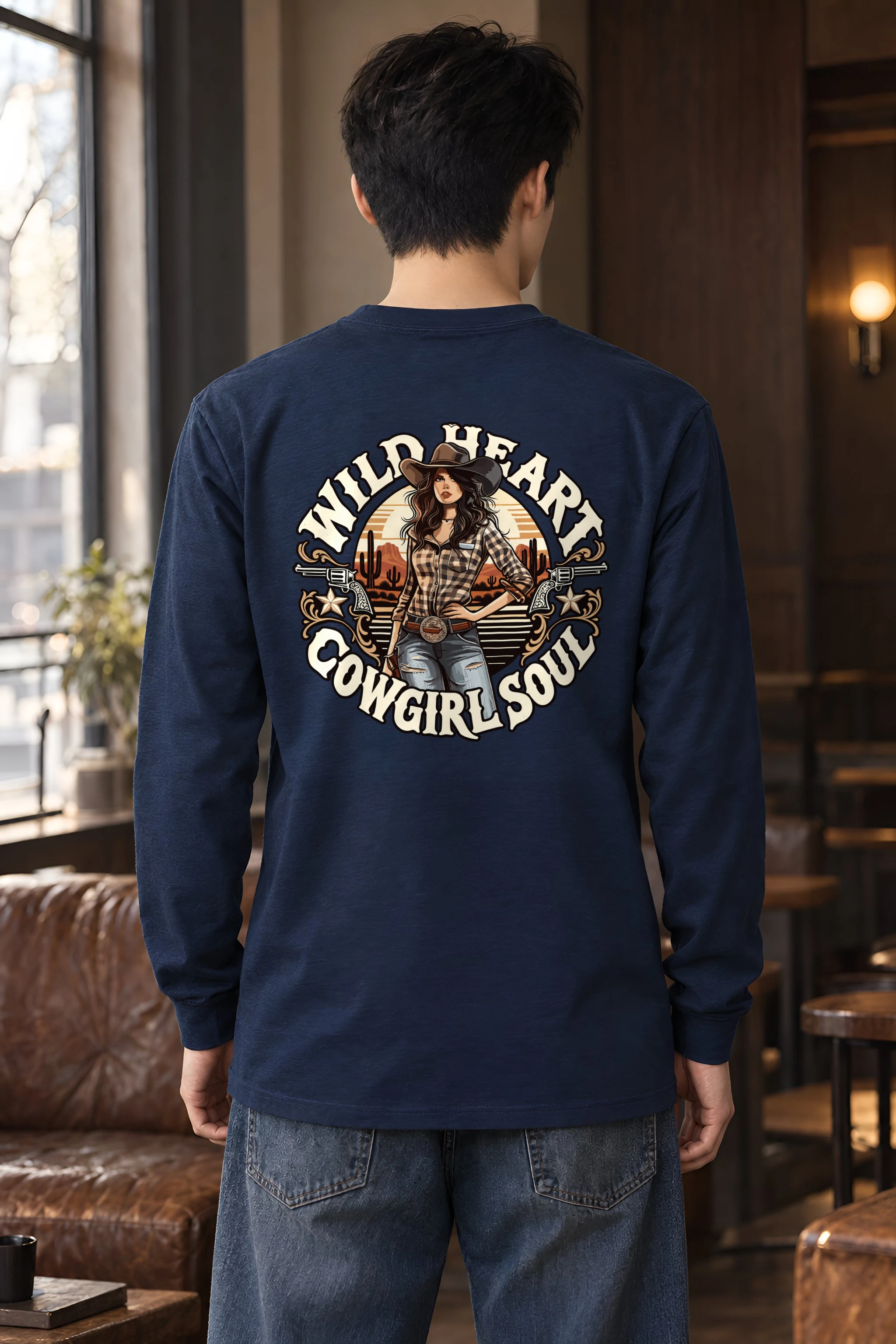 "Wild Heart Cowgirl Soul" Unisex Longsleeve T-shirt