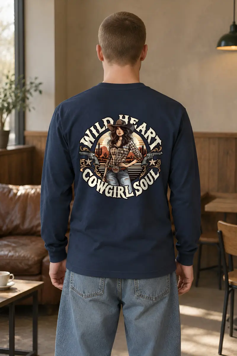 "Wild Heart Cowgirl Soul" Unisex Longsleeve T-shirt