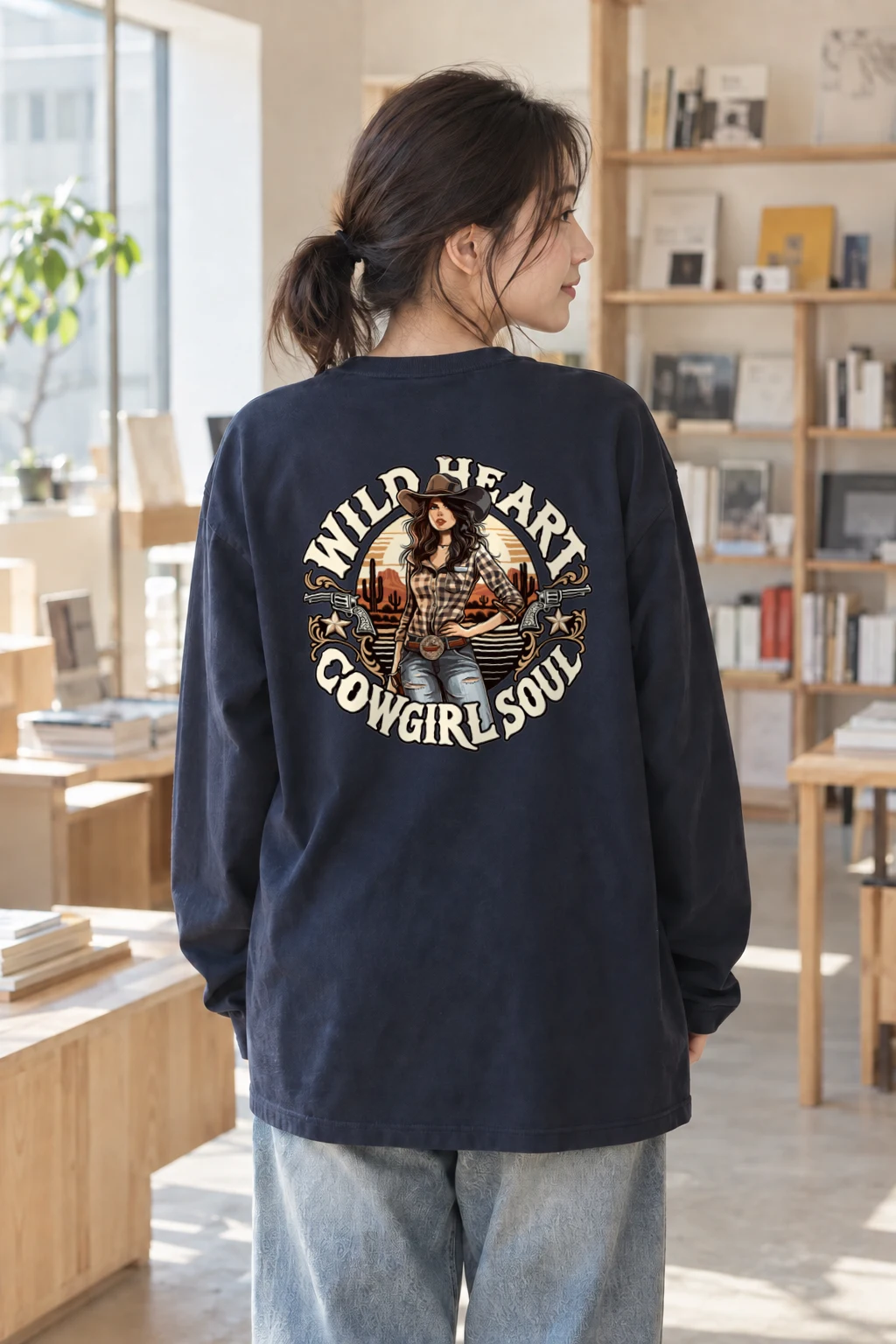 "Wild Heart Cowgirl Soul" Unisex Longsleeve T-shirt | Gildan 2400