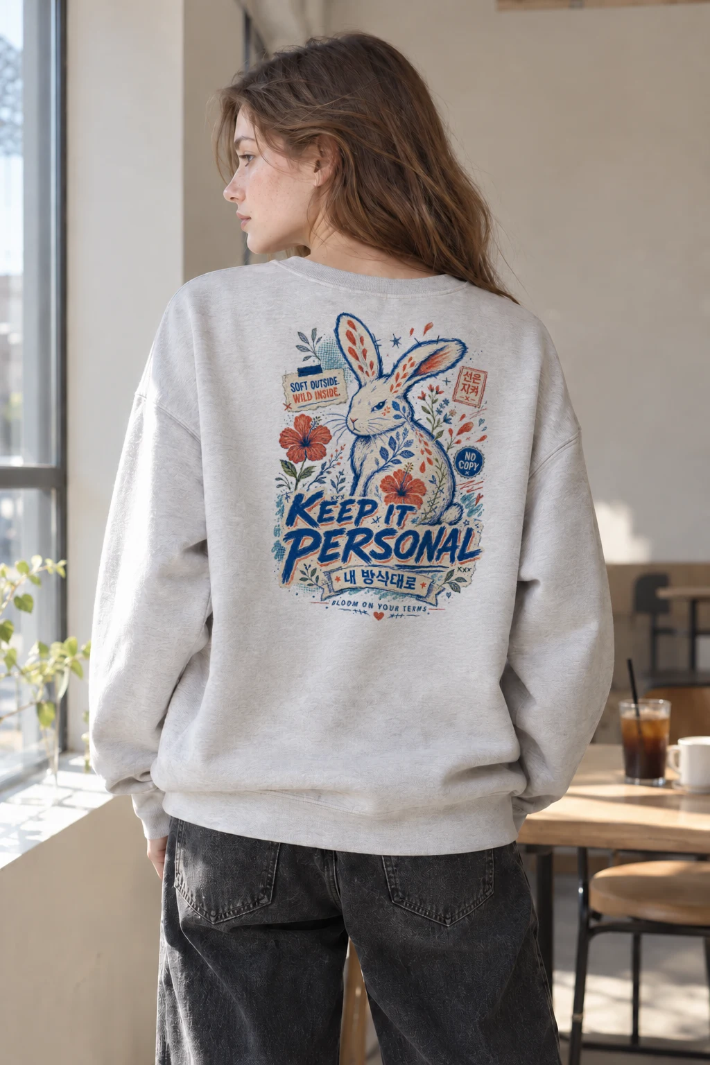 "Wild Inside Rabbit" Heavy Blend Unisex Crewneck Sweatshirt | Gildan 18000