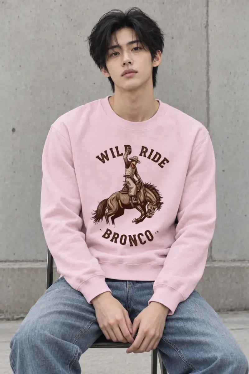 "Wild Ride Bronco" Heavy Blend Unisex Crewneck Sweatshirt | Gildan 18000