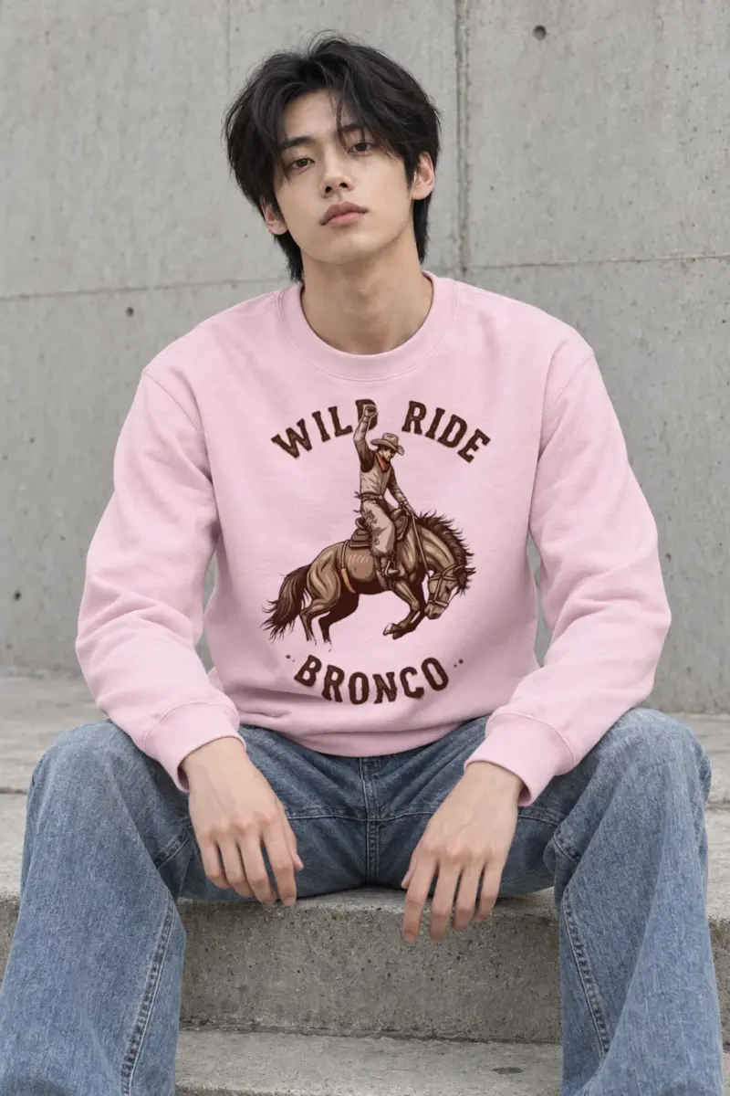 "Wild Ride Bronco" Heavy Blend Unisex Crewneck Sweatshirt