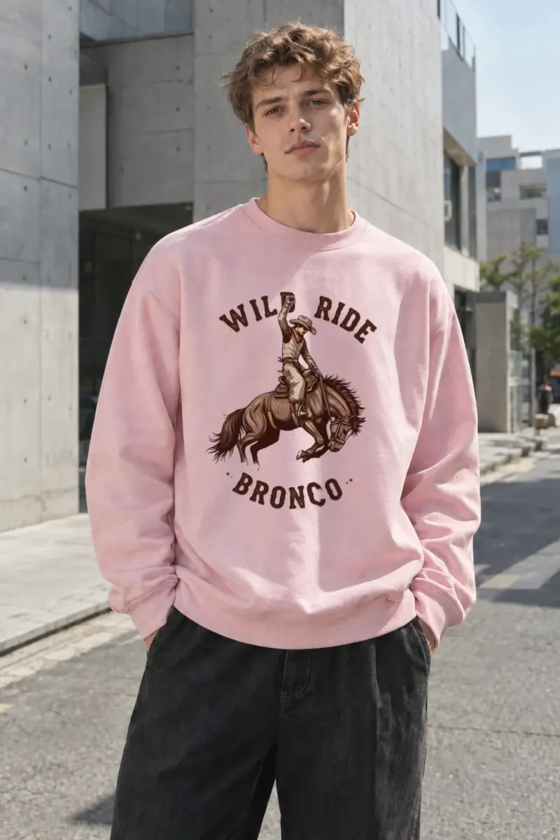 "Wild Ride Bronco" Heavy Blend Unisex Crewneck Sweatshirt | Gildan 18000