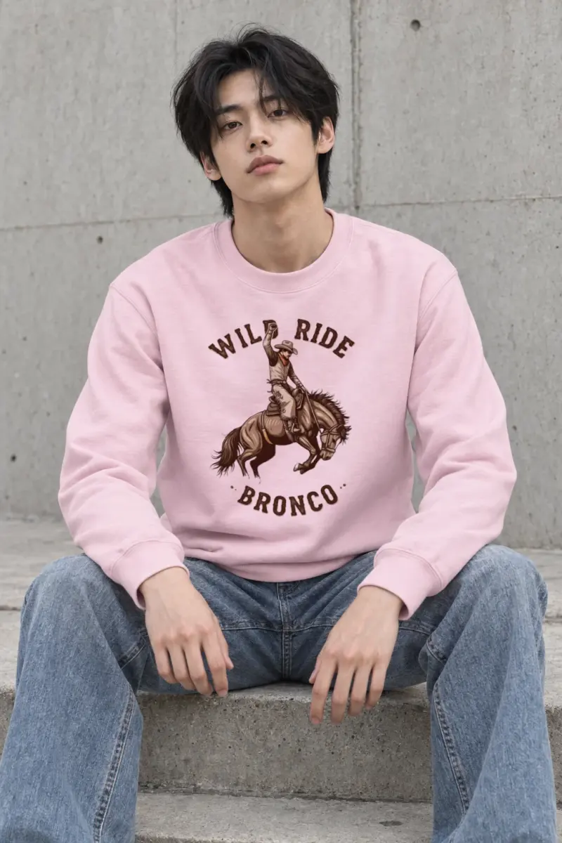 "Wild Ride Bronco" Heavy Blend Unisex Crewneck Sweatshirt