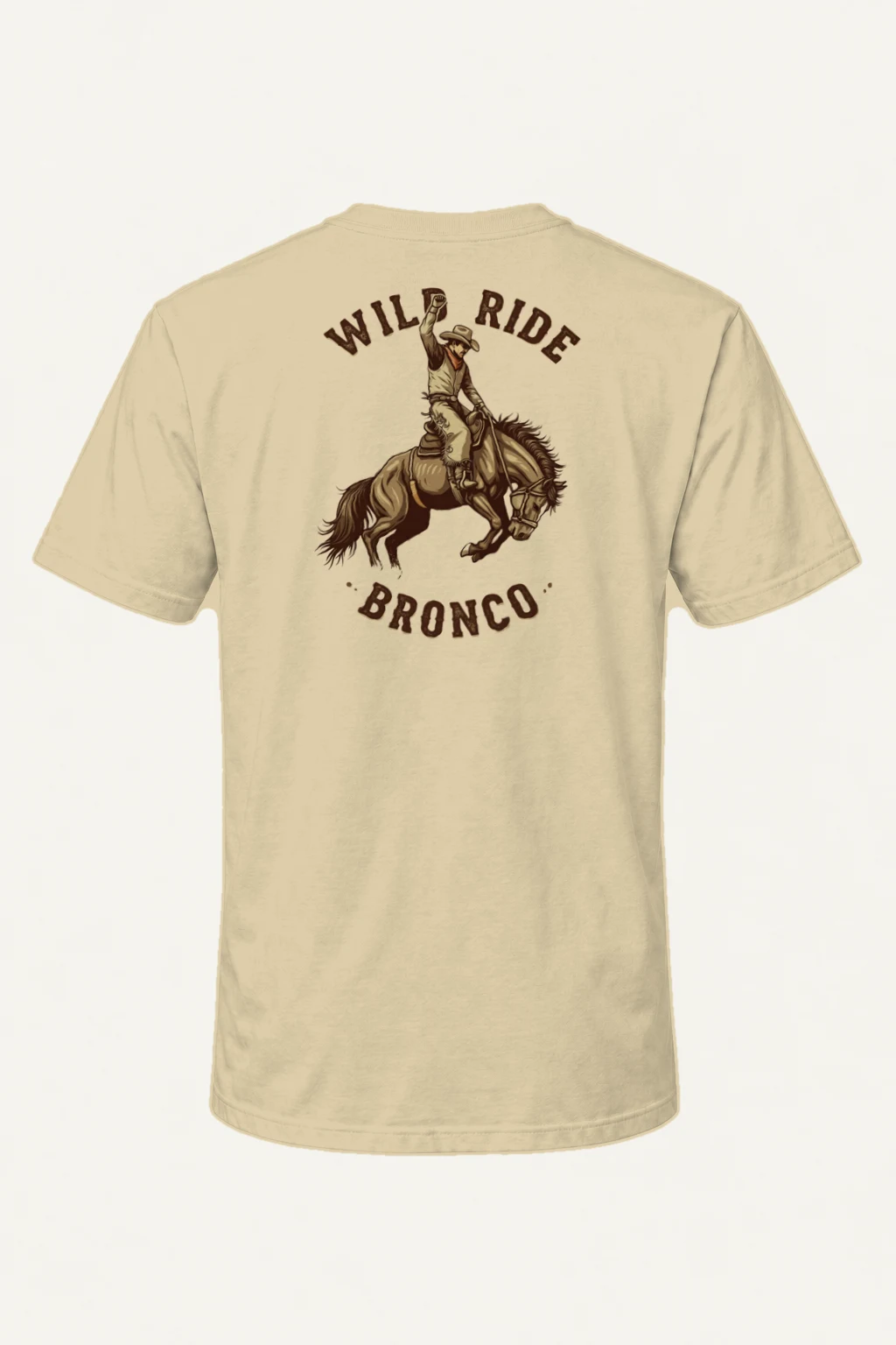 "Wild Ride Bronco" Heavyweight Unisex Crewneck T-shirt | Gildan 5000