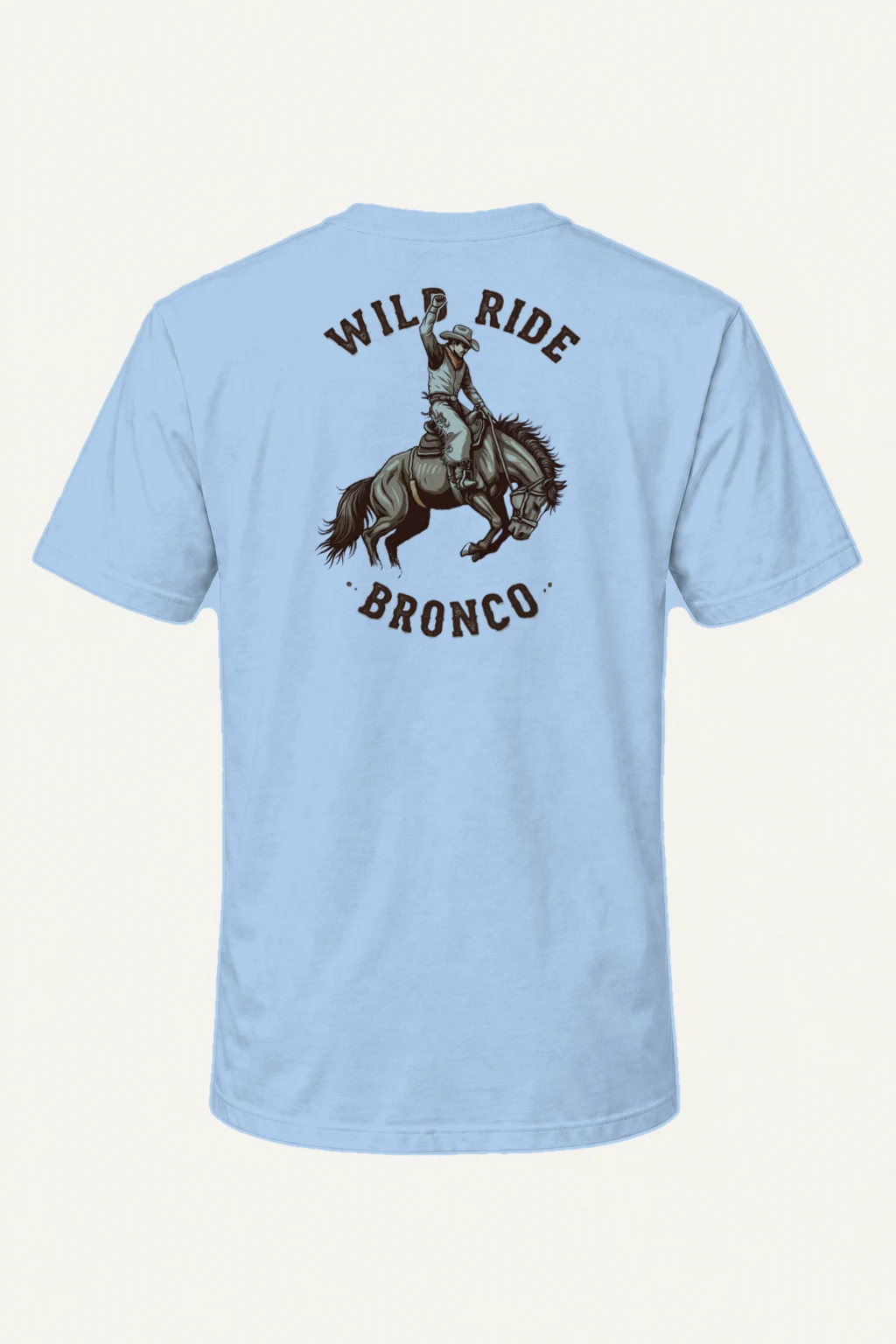 "Wild Ride Bronco" Heavyweight Unisex Crewneck T-shirt | Gildan 5000