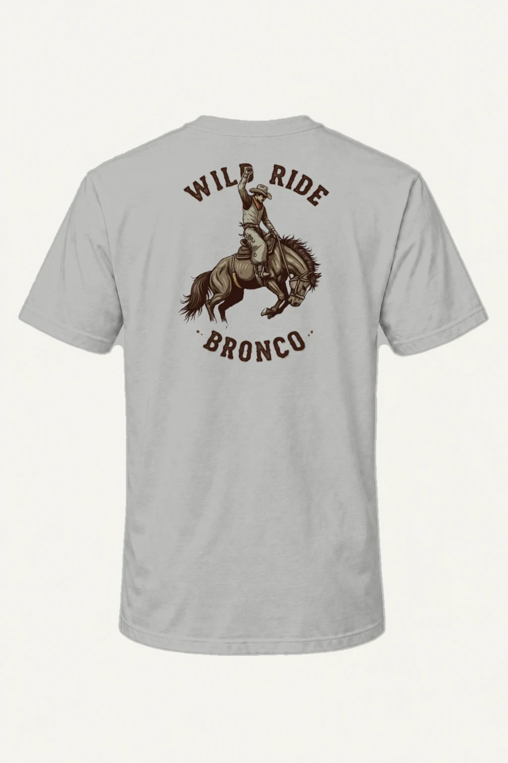 "Wild Ride Bronco" Heavyweight Unisex Crewneck T-shirt | Gildan 5000
