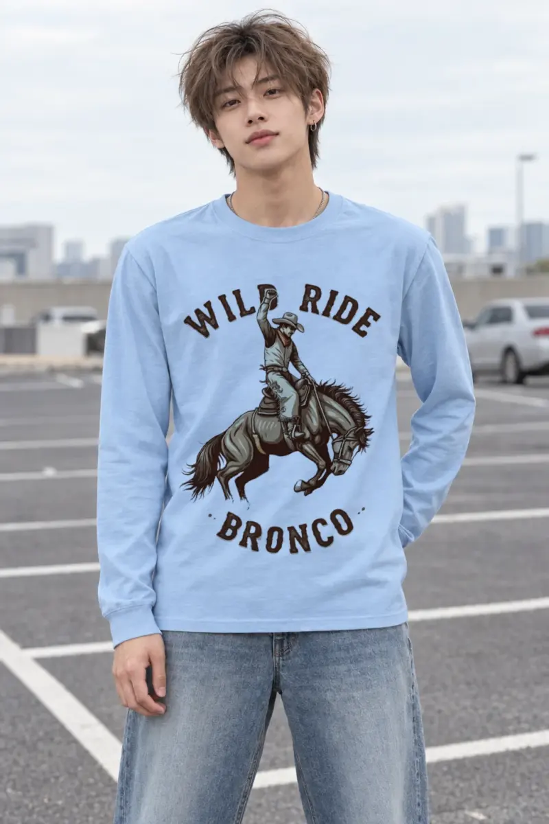 "Wild Ride Bronco" Unisex Longsleeve T-shirt