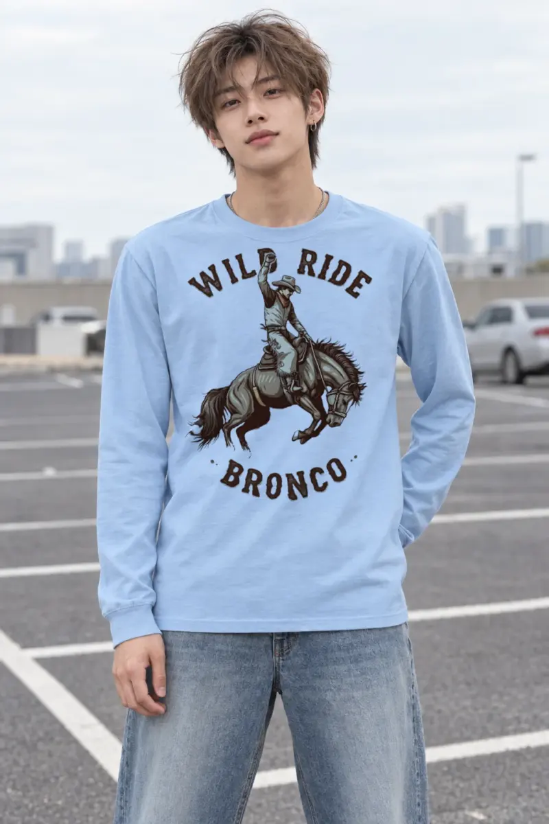 "Wild Ride Bronco" Unisex Longsleeve T-shirt