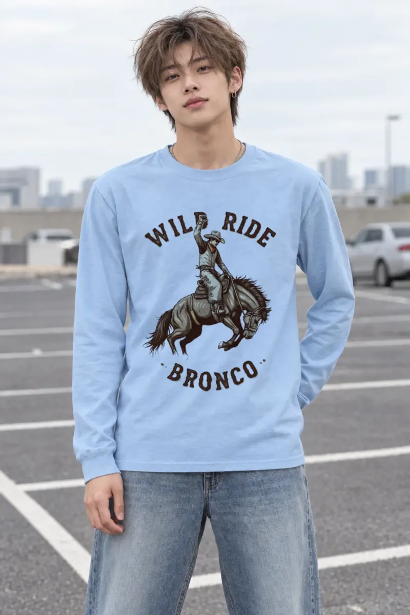 "Wild Ride Bronco" Unisex Longsleeve T-shirt