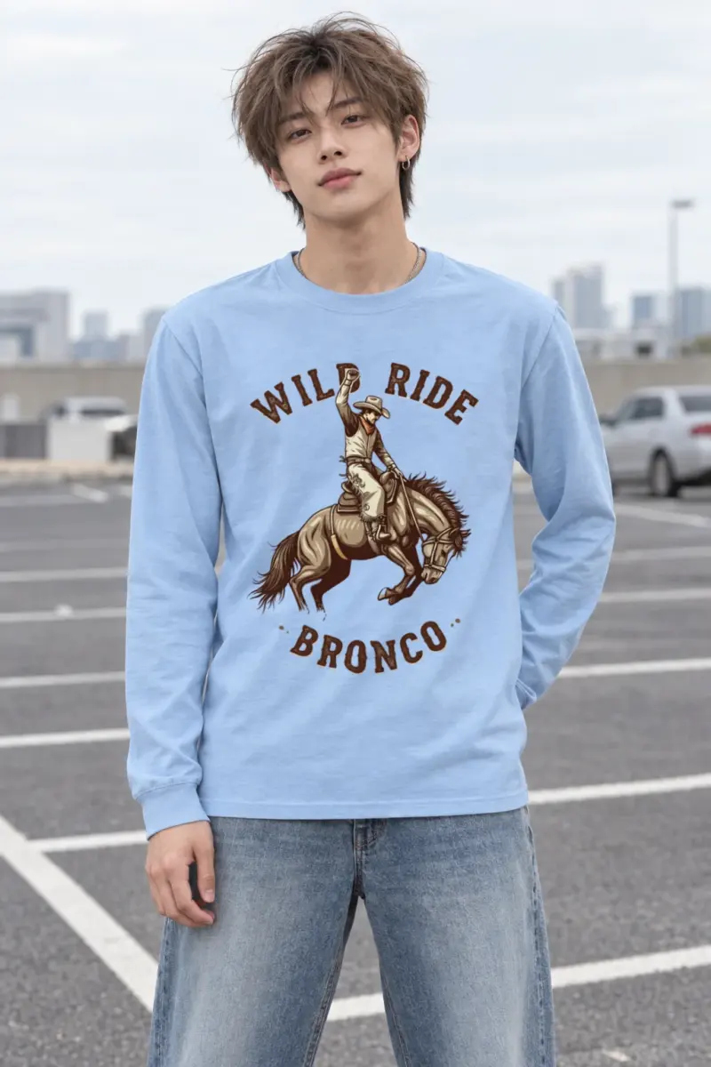 "Wild Ride Bronco" Unisex Longsleeve T-shirt