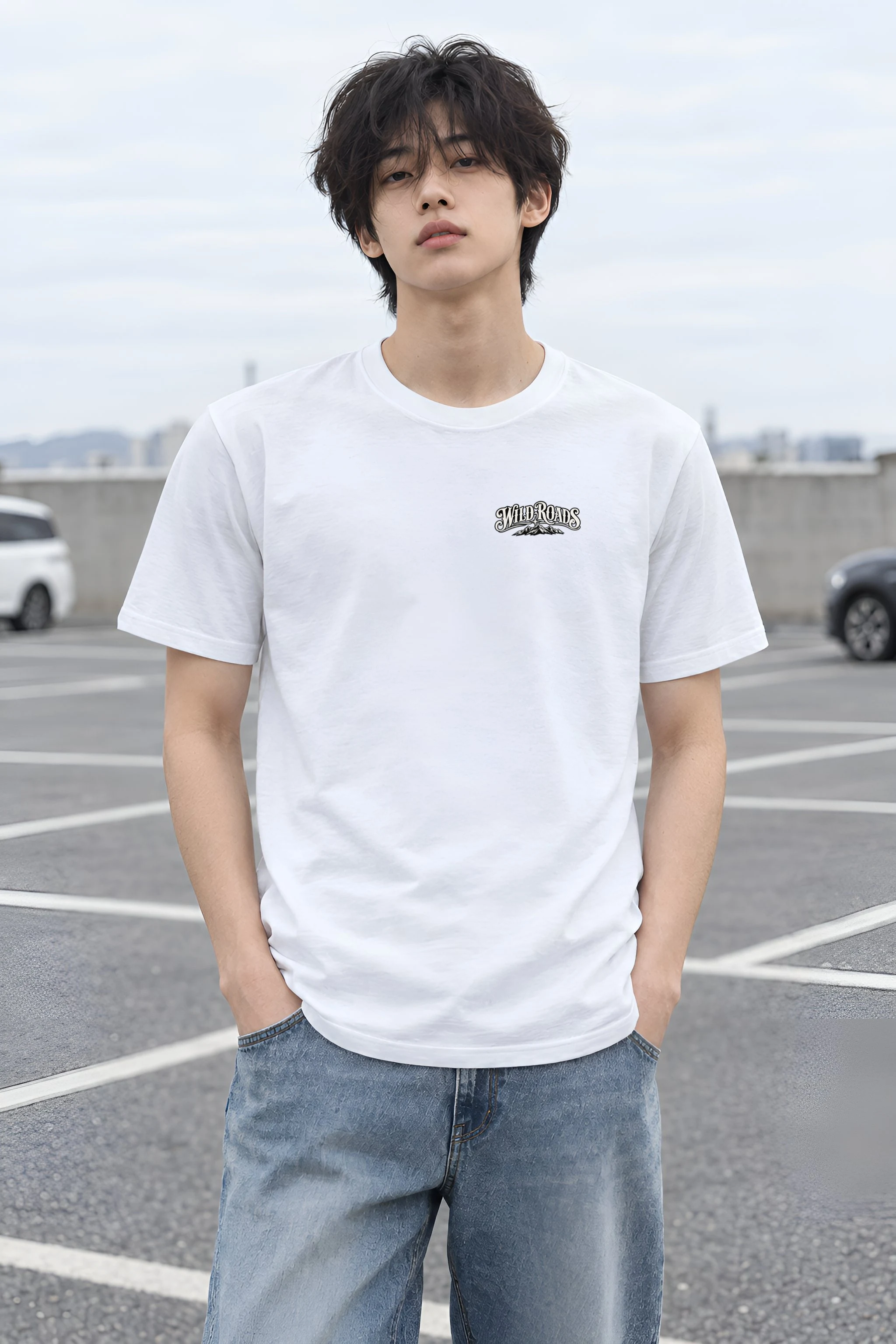 "Wild Roads" Heavyweight Unisex Crewneck T-shirt