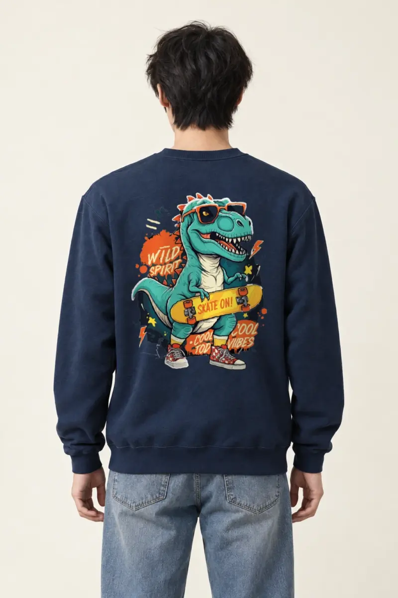 "Wild Spirit Skate On" Heavy Blend Unisex Crewneck Sweatshirt | Gildan 18000