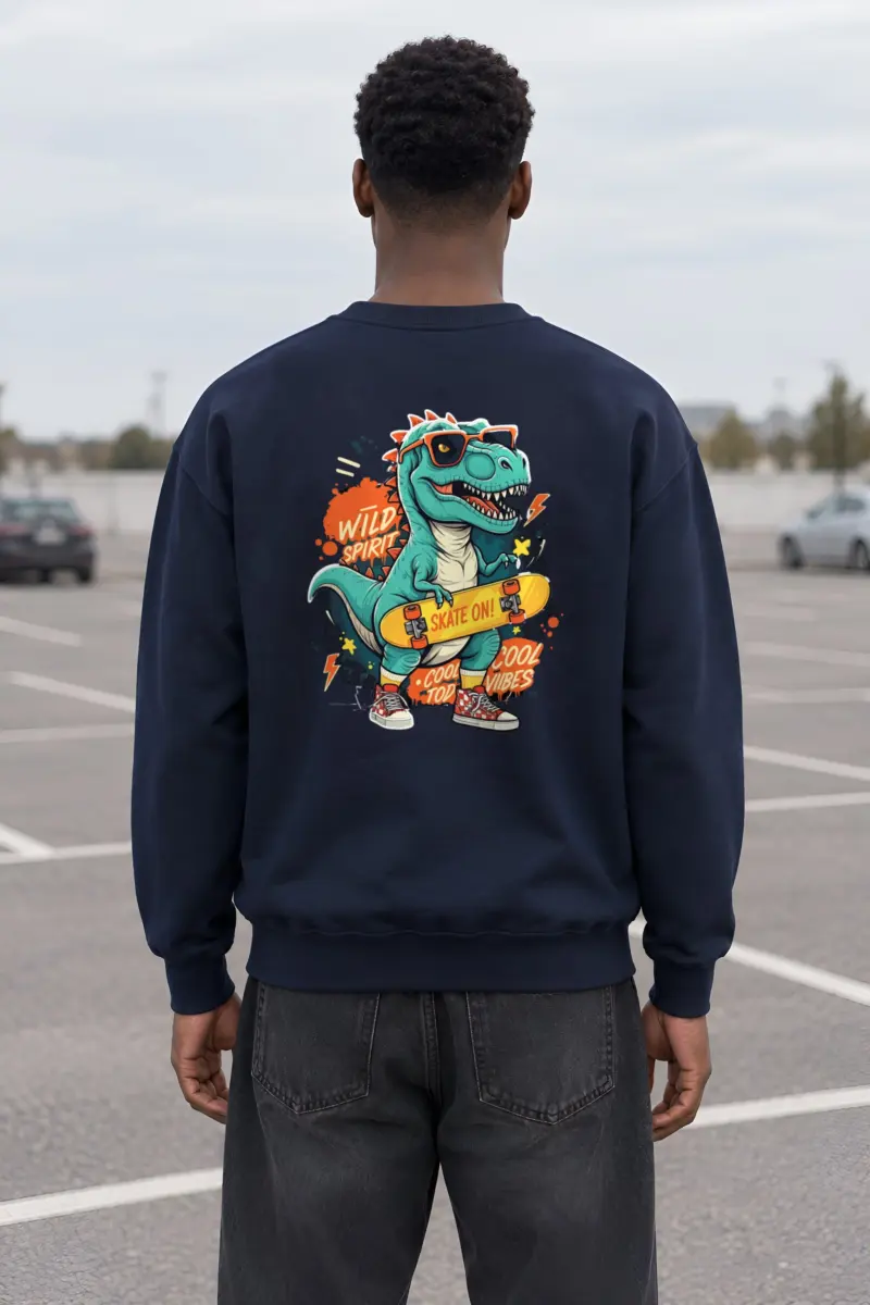 "Wild Spirit Skate On" Heavy Blend Unisex Crewneck Sweatshirt