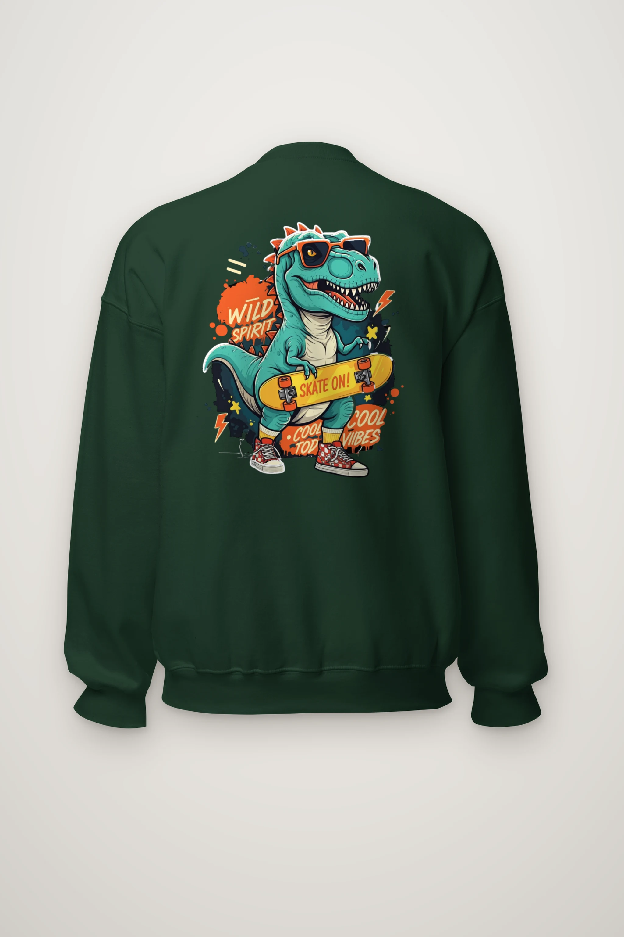 "Wild Spirit Skate On" Heavy Blend Unisex Crewneck Sweatshirt