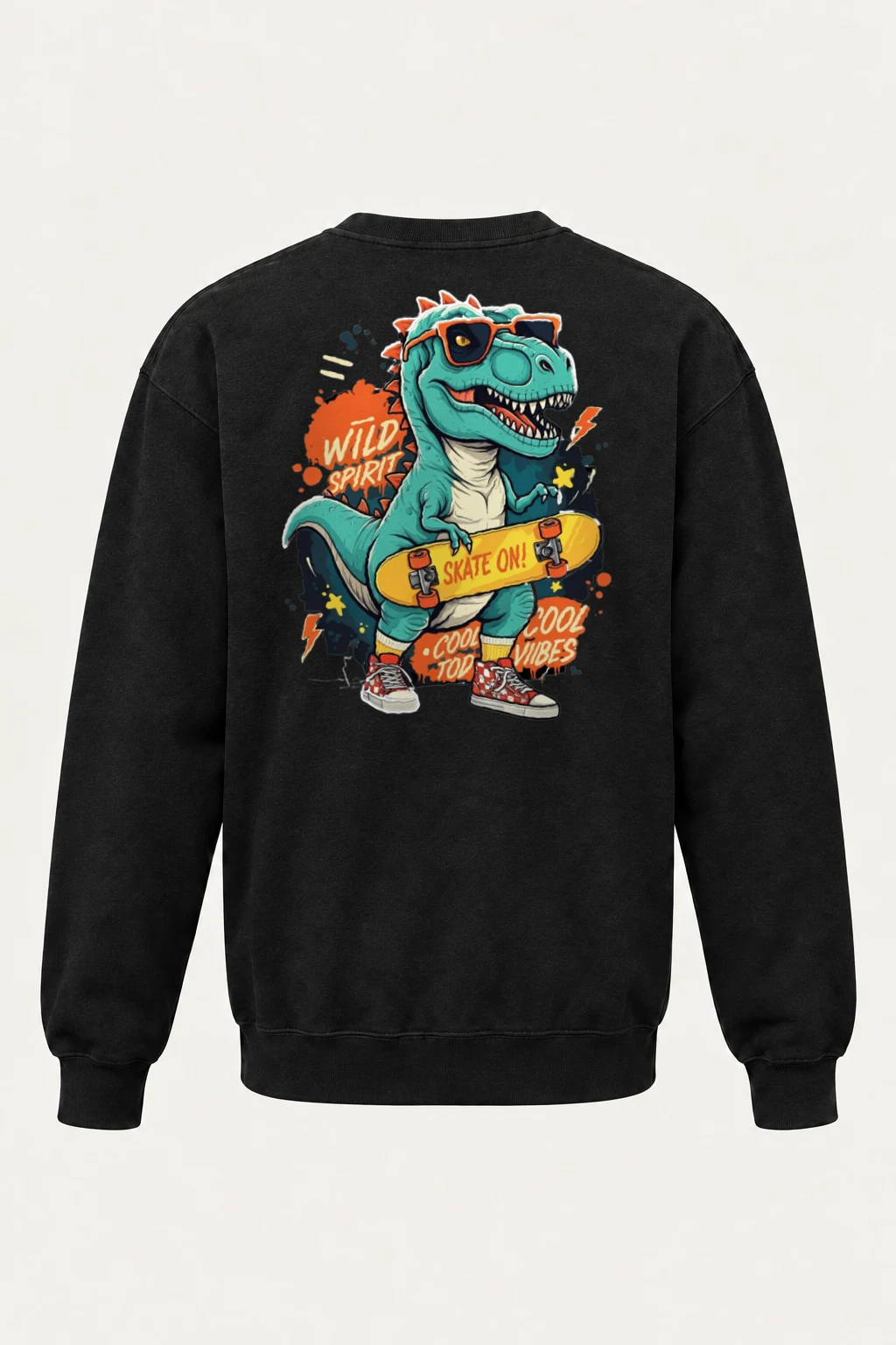 "Wild Spirit Skate On" Heavy Blend Unisex Crewneck Sweatshirt | Gildan 18000