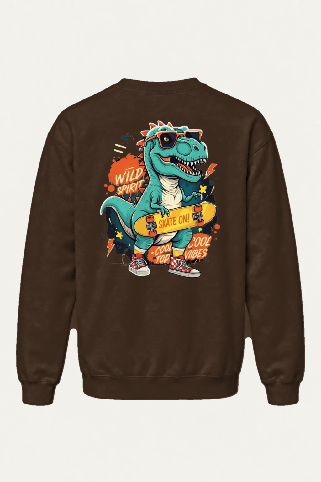 "Wild Spirit Skate On" Heavy Blend Unisex Crewneck Sweatshirt | Gildan 18000