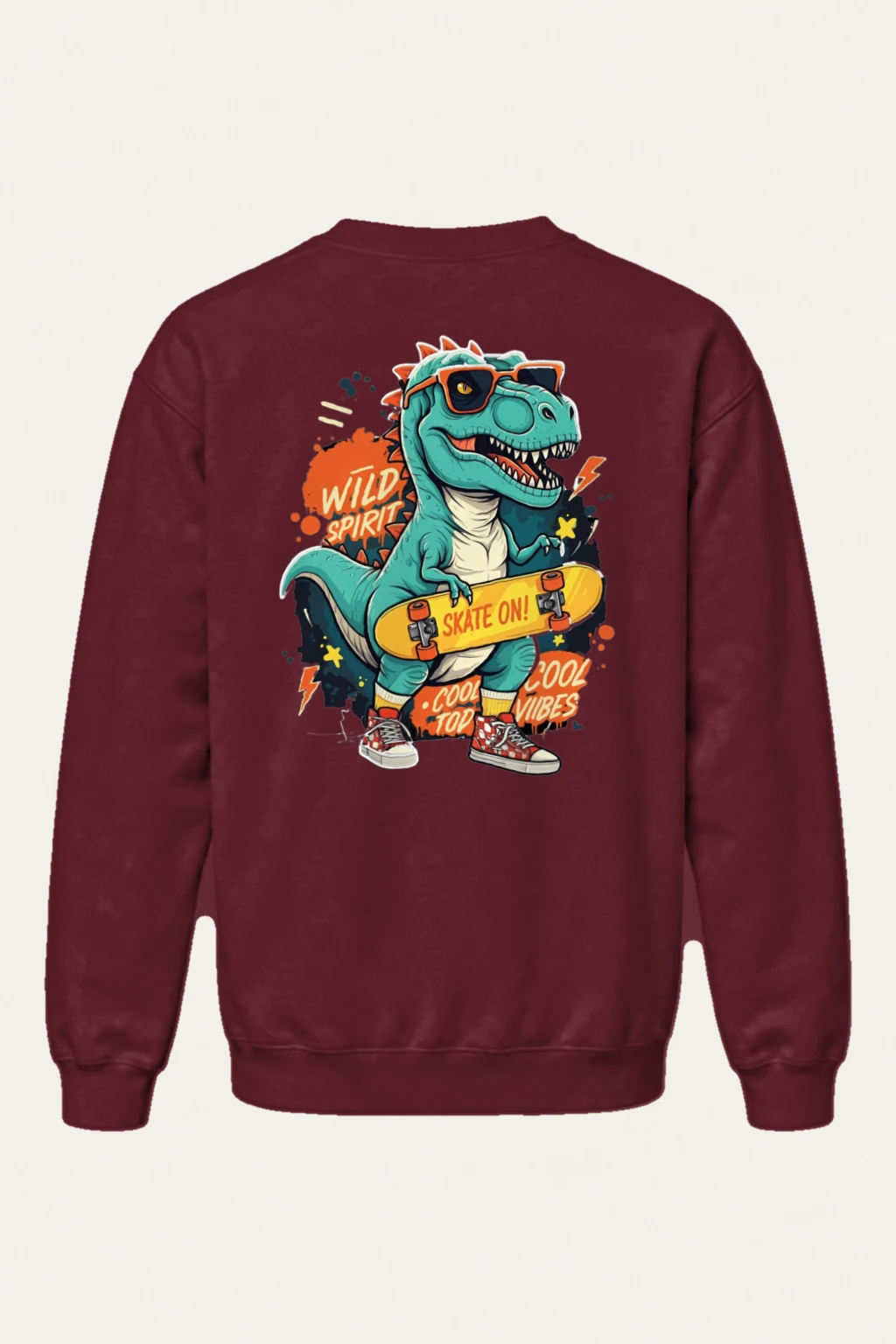 "Wild Spirit Skate On" Heavy Blend Unisex Crewneck Sweatshirt | Gildan 18000