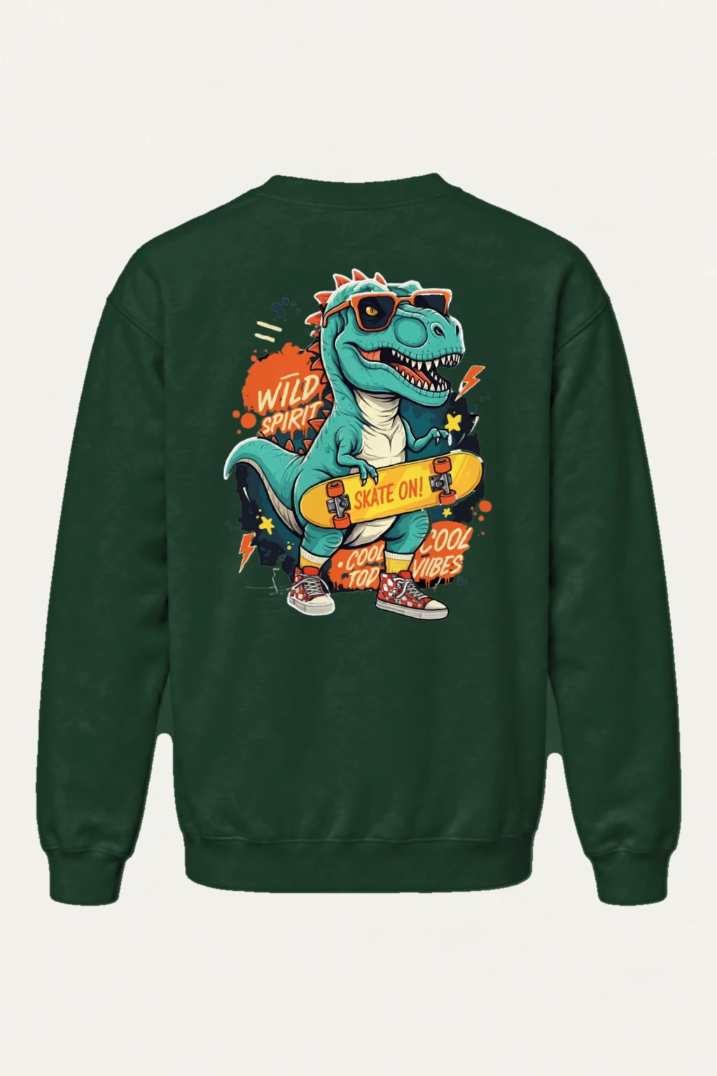 "Wild Spirit Skate On" Heavy Blend Unisex Crewneck Sweatshirt | Gildan 18000