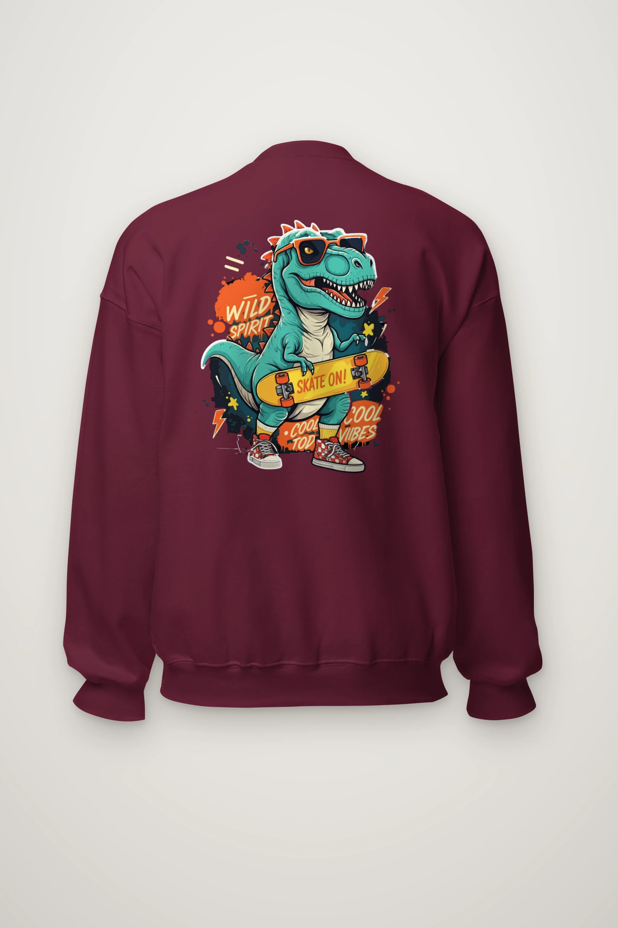 "Wild Spirit Skate On" Heavy Blend Unisex Crewneck Sweatshirt