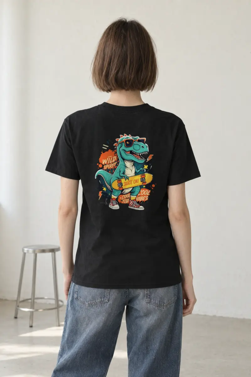 "Wild Spirit Skate On" Heavyweight Unisex Crewneck T-shirt