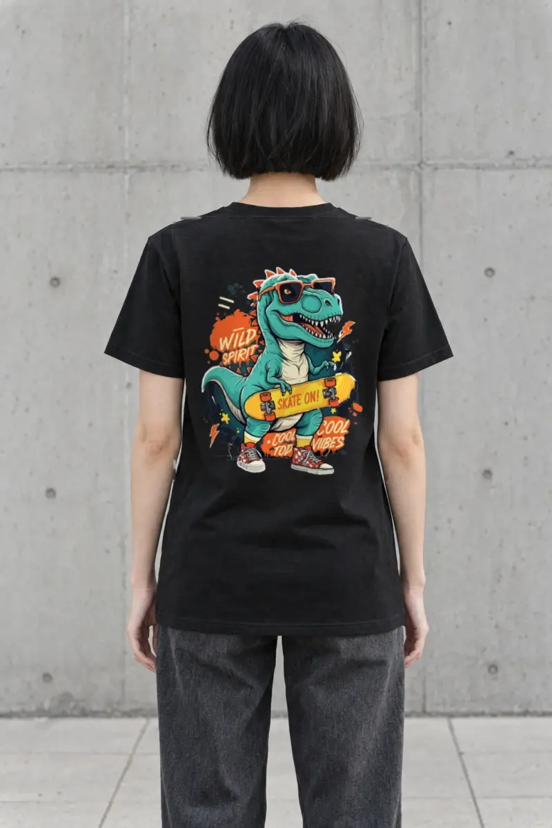 "Wild Spirit Skate On" Heavyweight Unisex Crewneck T-shirt