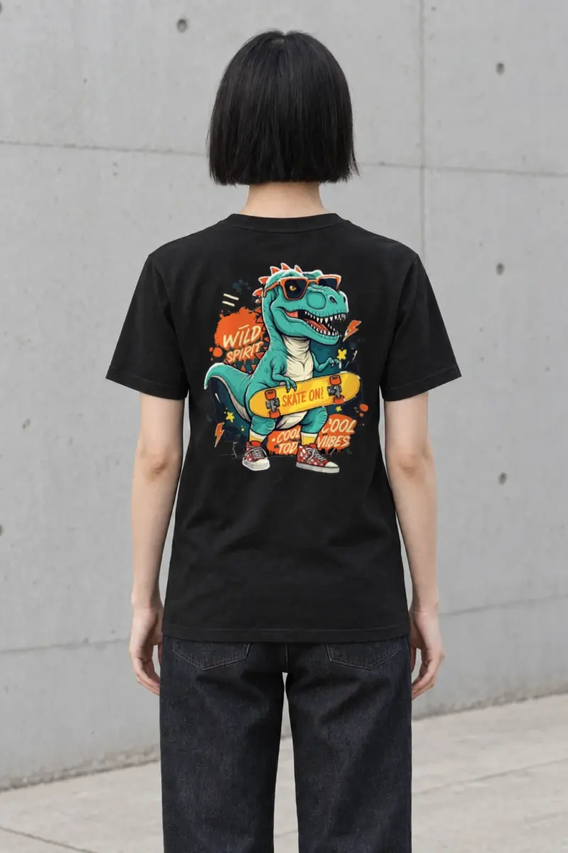 "Wild Spirit Skate On" Heavyweight Unisex Crewneck T-shirt | Gildan 5000