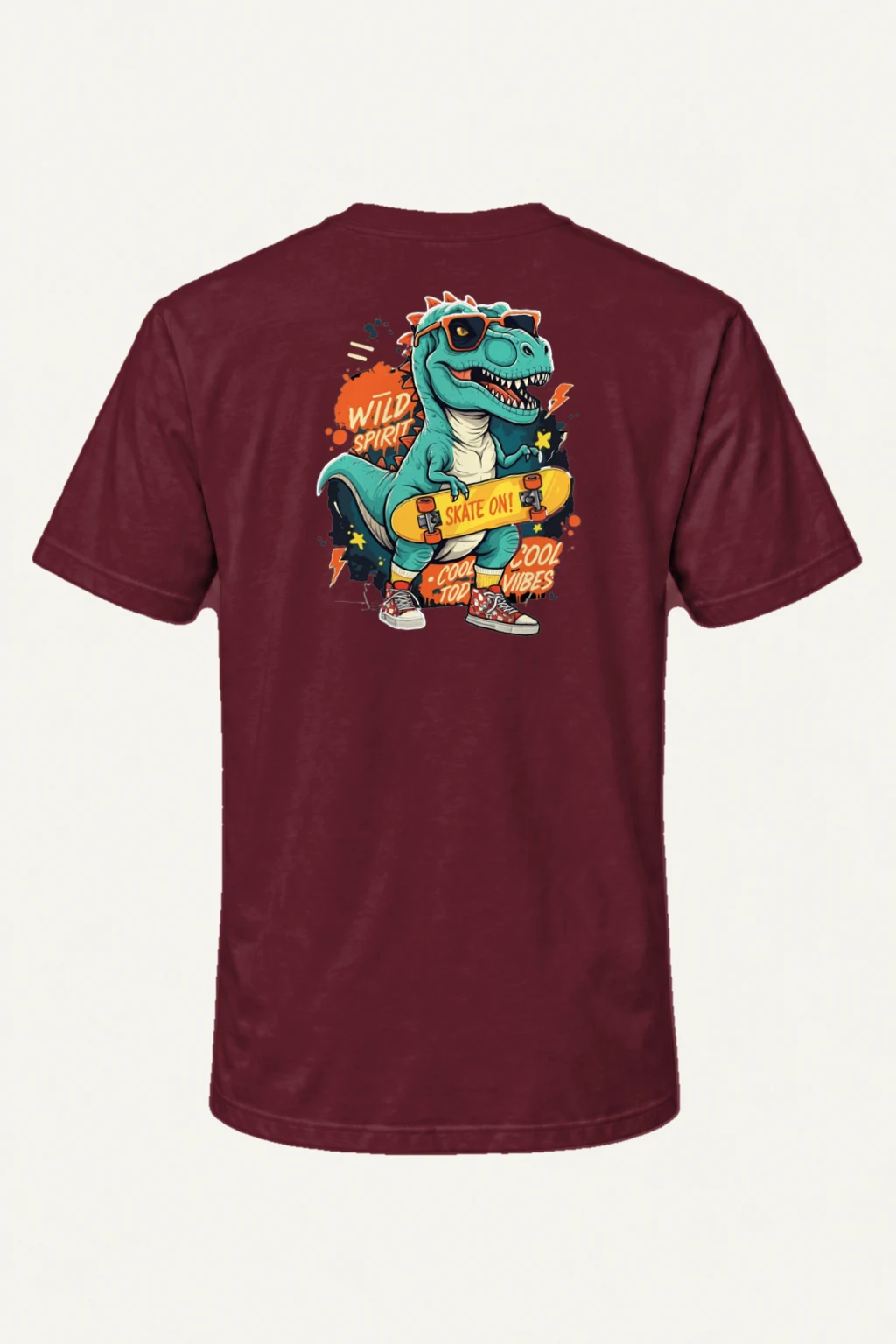"Wild Spirit Skate On" Heavyweight Unisex Crewneck T-shirt | Gildan 5000